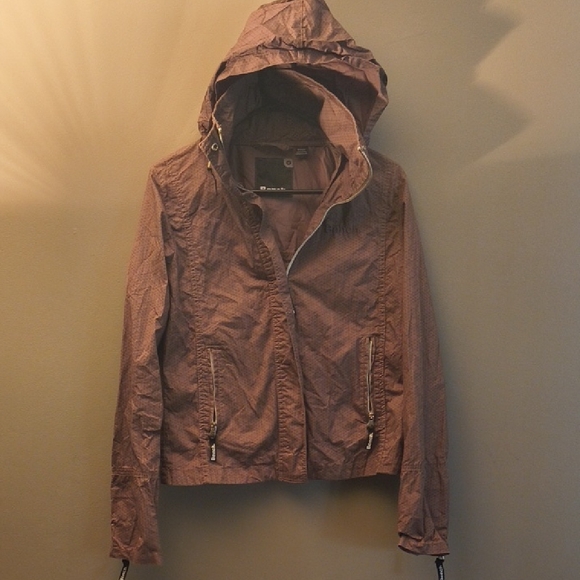 Bench Jackets & Blazers - Bench - Brown Checkered Windbreaker Jacket - Women's Medium